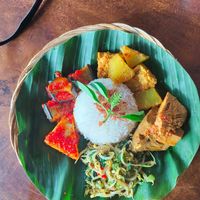 Vegan Nasi Campur at Honeymoon Kitchen in Ubud