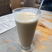 Chai latte for mum (said it was fab)  at The Pack Horse Cafe in Bridport