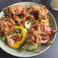 Onion bhaji salad   at The New Denver in Cullen
