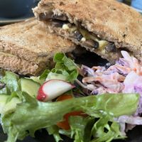 Mushroom melt toastie  at The New Denver in Cullen