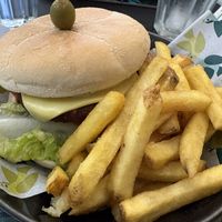 The Odyssey Burger (daily special)  at The New Denver in Cullen
