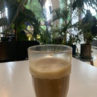 oat milk lattee at Funk You Natural Food in Berlin