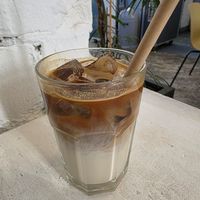 Iced Latte with oat milk at Funk You Natural Food in Berlin
