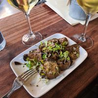 Berenjenas (eggplant dish) - best one of the vegan dishes at Alfalfa Bar in Sevilla