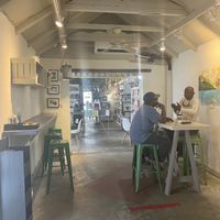 Indoor seating   at Island Roots in Tortola