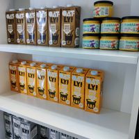 Shelves at El Sueco Supermercado in Barcelona