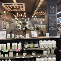 Cafe in back of market  at Chicago Health Foods in Chicago