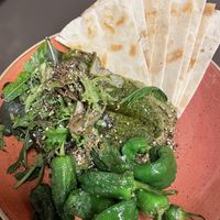 Courgette baba ganoush  at The Creel Restaurant in Westport