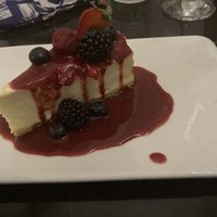 Vegan cheesecake  at La Vecchia Scuola Italian Restaurant in York