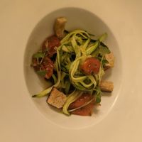 Courgette tagliatelle at Restaurant l'Angelus in Montpellier
