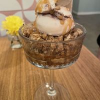 Apple crumble  at Twisted Dessert Bar in Fitzroy