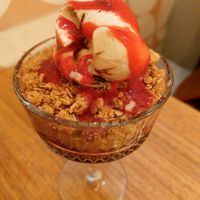 Apple and Berry crumble at Twisted Dessert Bar in Fitzroy