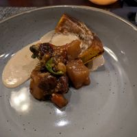 Pumpkin pie entree at ['plas] in Columbus