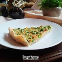 vegan peas and curry quiche at Cafe Vogelfrei in Mannheim