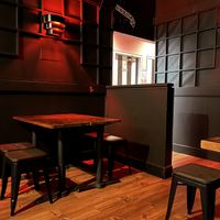 The ambiance - ping pong and pool in back.  at Sancha Sushi in San Francisco