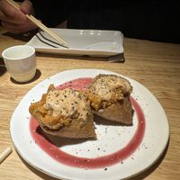 Sweet potato tofu pocket  at Sancha Sushi in San Francisco