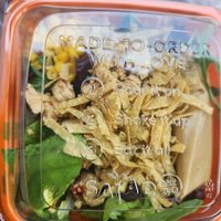 BBQ ranch salad with no ranch, vegan balsamic vinaigrette dressing at Salad and Go in Fort Worth