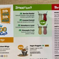 Menú   at Six Board Game Cafe in Madrid