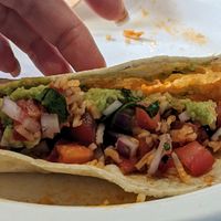 Vegan tacos at Tacos del Sol in Ambleside
