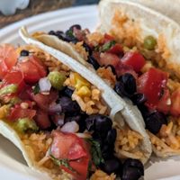 Vegan tacos at Tacos del Sol in Ambleside