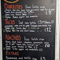 Menu at Tacos del Sol in Ambleside