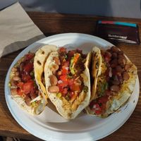 Vegan tacos at Tacos del Sol in Ambleside