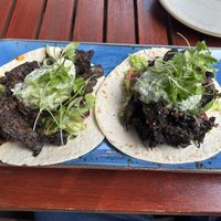 Mushroom tacos  at Tacos del Sol in Ambleside