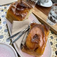 Apple roll & cinnamon roll (or “zopf”)  at La Boulangerie  in Basel