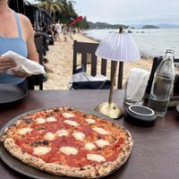 Vegan pizzaa  at Romanzo Tropicale in Koh Phangan