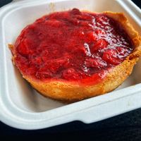 Strawberry cheesecake - soooo good!  at Fairy Cakes in Vancouver