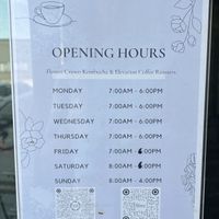 Hours as of May 2023.  at Elevation Coffee in Tampa