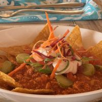 Vegan nachos   at Hai Bar & Grill in Lembongan