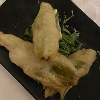 Tempura zucchini flowers  at Ristorante il Fornillo in Positano