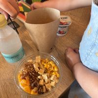 Children’s mini ‘make your own’ poke bowl  at Natur Poke - Puerto Pollença in Mallorca