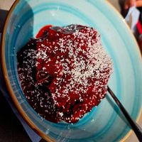 Schokospaghettieis at Eisstübchen in Gehrden