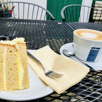 Delicious vegan lemon cake! 🌟🌟🌟🌟🌟  at The Green Yard Cafe in Bridport