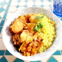 Potato Curry & Safran Rice at Cap Lanka in Capbreton