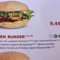 Also a vegan burger is offered   at Freddy Fresh Pizza in Meissen