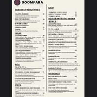 QR code menu  at Doomfara in Tbilisi