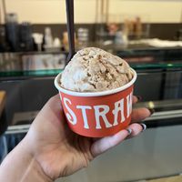 vegan peanut butter brittle carmel fudge  at Salt & Straw in Los Angeles