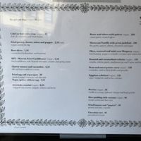 Menu card  at Espécie in Porto