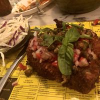 Eggplant schnitzel   at Espécie in Porto