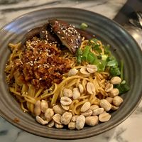 Noodles with shiitake  at Espécie in Porto