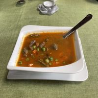 Plant based meat soup   at Vegan Gesund in Hannover