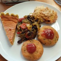 Options from the buffet at Edi Sabor Natural in Sao Paulo