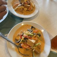 Massaman curry and red curry, both with tofu    at Swaddee Thai Restaurant in Coronado