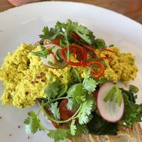 Scrambled tofu  at ZIN Cafe in Canggu