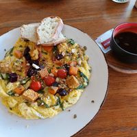 Open tempeh omlett at ZIN Cafe in Canggu