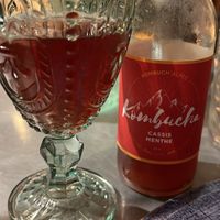 Lovely local organic Kombuchaa  at La TARTE A FAT in Chatte