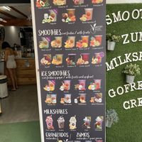 Menu  at Feel Juice in Ibiza